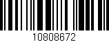 Código de barras (EAN, GTIN, SKU, ISBN): '10808672'