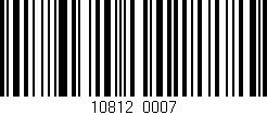 Código de barras (EAN, GTIN, SKU, ISBN): '10812/0007'
