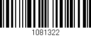 Código de barras (EAN, GTIN, SKU, ISBN): '1081322'