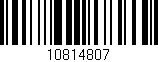 Código de barras (EAN, GTIN, SKU, ISBN): '10814807'