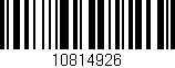 Código de barras (EAN, GTIN, SKU, ISBN): '10814926'