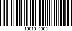 Código de barras (EAN, GTIN, SKU, ISBN): '10819/0008'