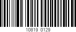 Código de barras (EAN, GTIN, SKU, ISBN): '10819/0129'