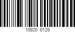 Código de barras (EAN, GTIN, SKU, ISBN): '10820/0129'