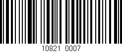 Código de barras (EAN, GTIN, SKU, ISBN): '10821/0007'