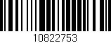 Código de barras (EAN, GTIN, SKU, ISBN): '10822753'
