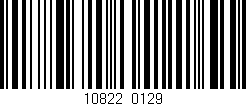 Código de barras (EAN, GTIN, SKU, ISBN): '10822/0129'