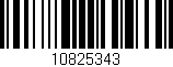 Código de barras (EAN, GTIN, SKU, ISBN): '10825343'