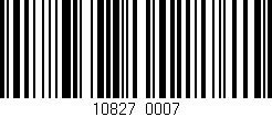 Código de barras (EAN, GTIN, SKU, ISBN): '10827/0007'