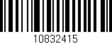 Código de barras (EAN, GTIN, SKU, ISBN): '10832415'