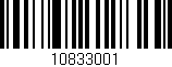 Código de barras (EAN, GTIN, SKU, ISBN): '10833001'