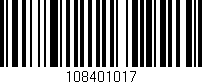 Código de barras (EAN, GTIN, SKU, ISBN): '108401017'