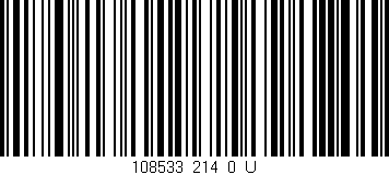 Código de barras (EAN, GTIN, SKU, ISBN): '108533_214_0_U'