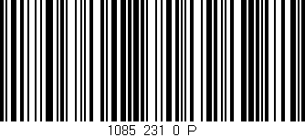 Código de barras (EAN, GTIN, SKU, ISBN): '1085_231_0_P'