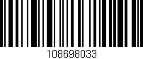 Código de barras (EAN, GTIN, SKU, ISBN): '108698033'