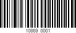 Código de barras (EAN, GTIN, SKU, ISBN): '10869/0001'