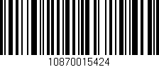 Código de barras (EAN, GTIN, SKU, ISBN): '10870015424'