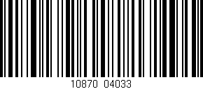 Código de barras (EAN, GTIN, SKU, ISBN): '10870/04033'