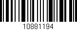 Código de barras (EAN, GTIN, SKU, ISBN): '10881194'
