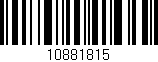Código de barras (EAN, GTIN, SKU, ISBN): '10881815'