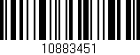 Código de barras (EAN, GTIN, SKU, ISBN): '10883451'