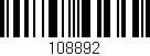 Código de barras (EAN, GTIN, SKU, ISBN): '108892'