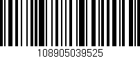 Código de barras (EAN, GTIN, SKU, ISBN): '108905039525'
