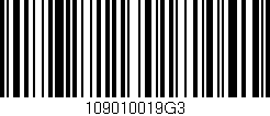 Código de barras (EAN, GTIN, SKU, ISBN): '109010019G3'