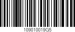 Código de barras (EAN, GTIN, SKU, ISBN): '109010019G5'