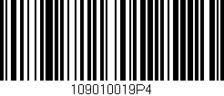 Código de barras (EAN, GTIN, SKU, ISBN): '109010019P4'