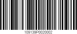Código de barras (EAN, GTIN, SKU, ISBN): '109139P0020002'