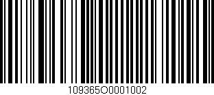 Código de barras (EAN, GTIN, SKU, ISBN): '109365O0001002'