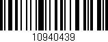 Código de barras (EAN, GTIN, SKU, ISBN): '10940439'
