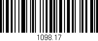Código de barras (EAN, GTIN, SKU, ISBN): '1098.17'