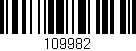 Código de barras (EAN, GTIN, SKU, ISBN): '109982'