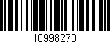 Código de barras (EAN, GTIN, SKU, ISBN): '10998270'