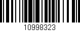 Código de barras (EAN, GTIN, SKU, ISBN): '10998323'