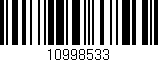 Código de barras (EAN, GTIN, SKU, ISBN): '10998533'
