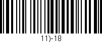 Código de barras (EAN, GTIN, SKU, ISBN): '11)-18'