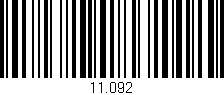 Código de barras (EAN, GTIN, SKU, ISBN): '11.092'