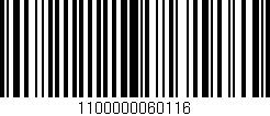 Código de barras (EAN, GTIN, SKU, ISBN): '1100000060116'