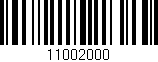 Código de barras (EAN, GTIN, SKU, ISBN): '11002000'