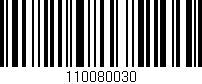 Código de barras (EAN, GTIN, SKU, ISBN): '110080030'