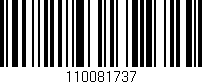 Código de barras (EAN, GTIN, SKU, ISBN): '110081737'