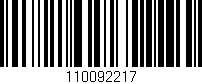 Código de barras (EAN, GTIN, SKU, ISBN): '110092217'