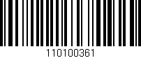 Código de barras (EAN, GTIN, SKU, ISBN): '110100361'