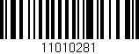 Código de barras (EAN, GTIN, SKU, ISBN): '11010281'