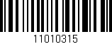 Código de barras (EAN, GTIN, SKU, ISBN): '11010315'