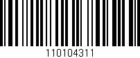 Código de barras (EAN, GTIN, SKU, ISBN): '110104311'