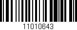 Código de barras (EAN, GTIN, SKU, ISBN): '11010643'